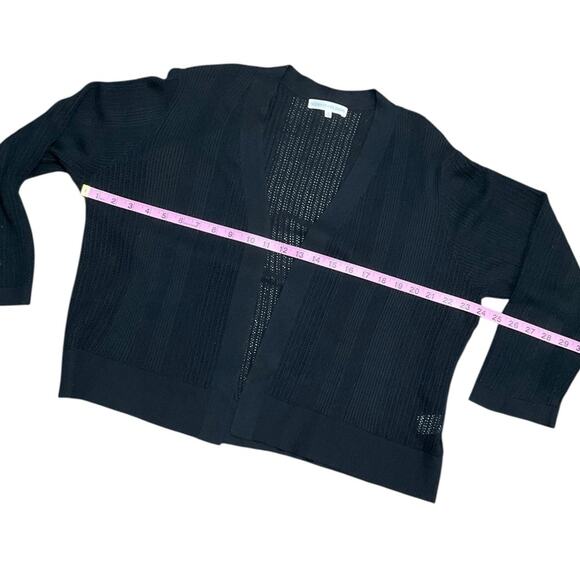 Madison + Hudson Women's Split Neck Crochet Cardigan Black Size XL EUC - Picture 6 of 7